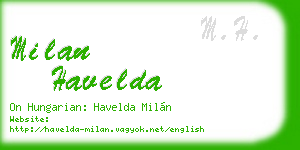 milan havelda business card
